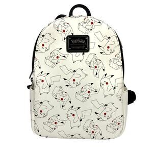 Loungfly Pokemon Pikachu Mini Backpack White 2019 Retired EUC